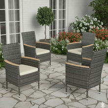 Load image into Gallery viewer, 4 Piece All-Weather Patio Dining Chair Set