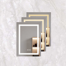 Load image into Gallery viewer, Bathroom Medicine Cabinet With LED Mirror, Anti-Fog, Waterproof, 3000K~6000K Single Door Lighted Bathroom Cabinet With Touch Swich