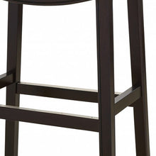 Load image into Gallery viewer, Solid Wood Backless Bar Chair - Dark Red / Espresso