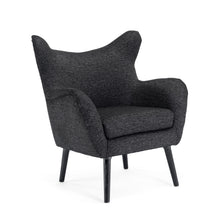 Load image into Gallery viewer, Mid - Century Modern Arm Chair With Wingback Design Wood Legs