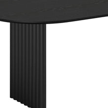 Load image into Gallery viewer, Solid Wood Mirrored Double Pedestal Base Dining Table - Black