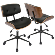Load image into Gallery viewer, Lombardi - Mid Century Modern Adjustable Office Chair With Swivel