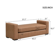 Load image into Gallery viewer, Ottoman With Unique Armrest Design For Living Spaces