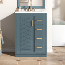 Load image into Gallery viewer, Modern Bathroom Vanity With 1 Door And 3 Drawers