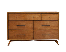 Load image into Gallery viewer, Wood Seven Drawer Double Dresser - Brown