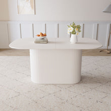 Load image into Gallery viewer, Modern Dining Table With Vertical Striped Legs
