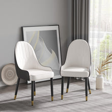 Load image into Gallery viewer, Modern Sponge-Filled Dining Chair, Solid Wood Metal Legs, Suitable For Restaurants, Living Rooms And Rooms (Set of 2)
