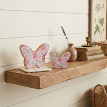 Load image into Gallery viewer, Butterfly Tabletop Sculptures (Set of 2) - White / Pink