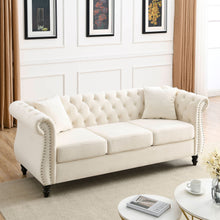 Load image into Gallery viewer, Chesterfield Sofa With Rolled Arms And Nailhead Trim