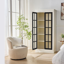 Load image into Gallery viewer, Rustic Style Display Cabinet With Glass Doors For Collectibles