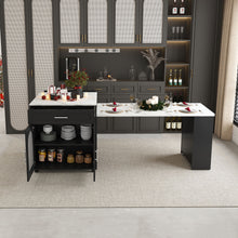 Load image into Gallery viewer, Expandable Kitchen Island With Power Outlet