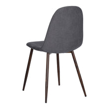 Load image into Gallery viewer, Fabric Steel Dining Side Chairs (Set of 4) - Gray / Brown