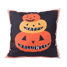 Load image into Gallery viewer, Halloween Pumpkin Pillow - Black / Orange