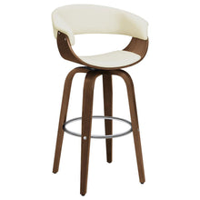 Load image into Gallery viewer, Swivel Bar Stool Elegant Design With Upholstery - Cream