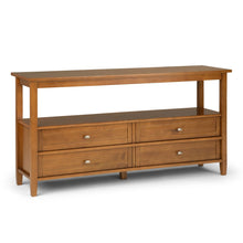 Load image into Gallery viewer, Warm Shaker - Wide Console Sofa Table - Light Golden Brown