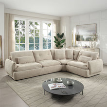 Load image into Gallery viewer, Jonina - Sectional Sofa With 4 Pillows - Beige Chenille