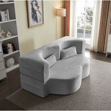 Load image into Gallery viewer, Floor Convertible Sleeper Sofa Bed With 2 Pillows