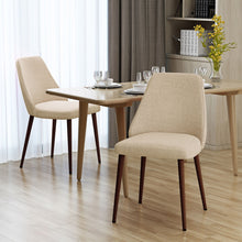 Load image into Gallery viewer, Modern Dining Chair With Iron Legs And Wood Finish