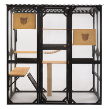 Load image into Gallery viewer, Outdoor Cat Enclosure With Sleeping Houses, Jumping Platforms, Scratching Post