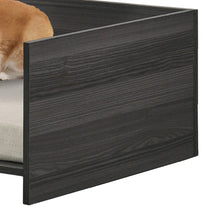 Load image into Gallery viewer, Esme - Wide Comfy Pet Bed With Cushion And Side Storage Compartment - Ash Gray