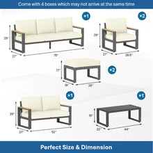 Load image into Gallery viewer, Modern Outdoor Sofa Set With Coffee Table