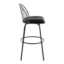 Load image into Gallery viewer, Riley - Claire Farmhouse Fixed Height Barstool With Swivel With Round Footrest (Set of 2)