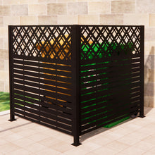 Load image into Gallery viewer, 2 Panels Privacy Screen Outdoor Privacy Panels, Trash Can Enclosure, Air Conditioner Fence - Black