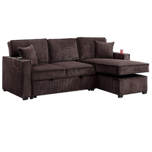 Load image into Gallery viewer, Convertible Sectional With USB / USB - C Port, Storage Chaise, Pull-Out Bed