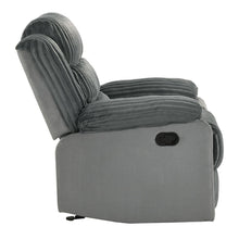 Load image into Gallery viewer, Lesley - Motion Glider Recliner - Gray Corduroy & Velvet