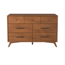 Load image into Gallery viewer, Wood Seven Drawer Double Dresser - Brown