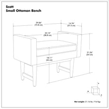 Load image into Gallery viewer, Scott - Upholstered Ottoman Bench
