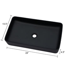 Load image into Gallery viewer, Modern Ceramic Rectangular Bathroom Vessel Sink With European Design
