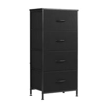 Load image into Gallery viewer, Fabric Metal And Wood Four Drawer Dresser - Black