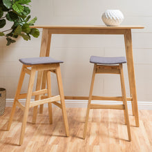 Load image into Gallery viewer, Modern Bar Stool Set With Upholstered Seating