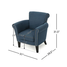 Load image into Gallery viewer, Elegant Club Chair With Nailhead Trim And Birch Wood Legs