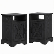 Load image into Gallery viewer, Farmhouse Nightstand, Charging Station & Storage
