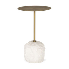 Load image into Gallery viewer, Iron Wood Tray Table - Gold / White
