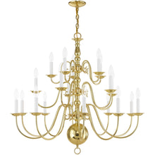 Load image into Gallery viewer, 33" Multi Light Dimmable Chandelier With Shades - Brass
