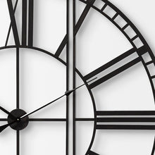 Load image into Gallery viewer, Round Square Industrial Style Wall Clock - Black