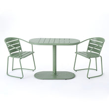 Load image into Gallery viewer, 3 Piece Elegant Outdoor Bistro Set With 2 Chairs And Oval Table