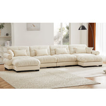 Load image into Gallery viewer, Super Comfort Oversized Modular Sectional Sofa With Movable Ottoman
