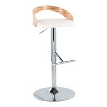 Load image into Gallery viewer, Grotto - Contemporary Adjustable Height Barstool With Swivel With Straight T Footrest (Set of 2)