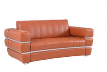 Load image into Gallery viewer, Italian Leather Loveseat - Camel