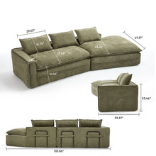 Load image into Gallery viewer, Modern Minimalist Modular Sectional Sofa With Deep Seats And Right Facing Chaise