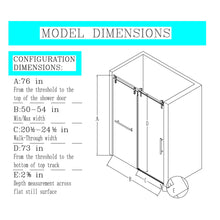 Load image into Gallery viewer, Frameless Single Sliding Shower Doors With Towel Rail & Handle