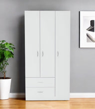 Load image into Gallery viewer, 71" Modern Three Door Two Drawer Combo Dresser - White