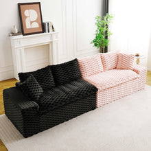 Load image into Gallery viewer, Multifunctional Sofa Pink Black, Fits 4 People