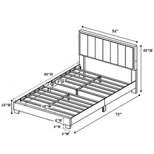 Load image into Gallery viewer, Bed With Channel Tufting And Built In LED Headboard