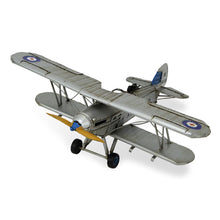 Load image into Gallery viewer, Hand Painted Model Airplane Tabletop Sculpture - Blue / Gray