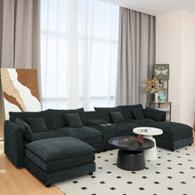 Load image into Gallery viewer, U Shaped Sectional Cloud Couch For Living Room